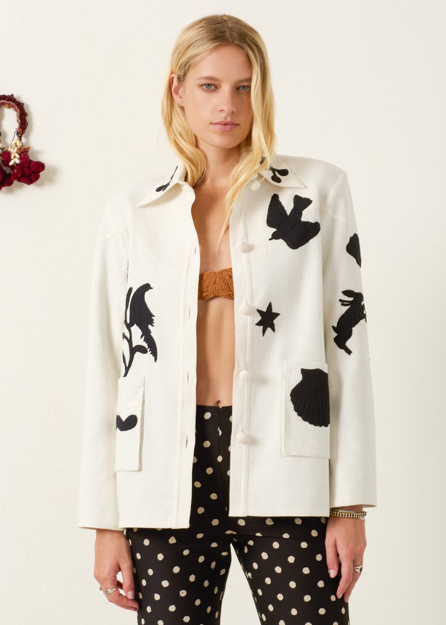 person wearing alix of bohemia Jude Pearl Reverie Jacket