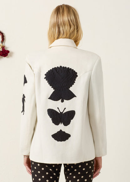 person wearing alix of bohemia Jude Pearl Reverie Jacket