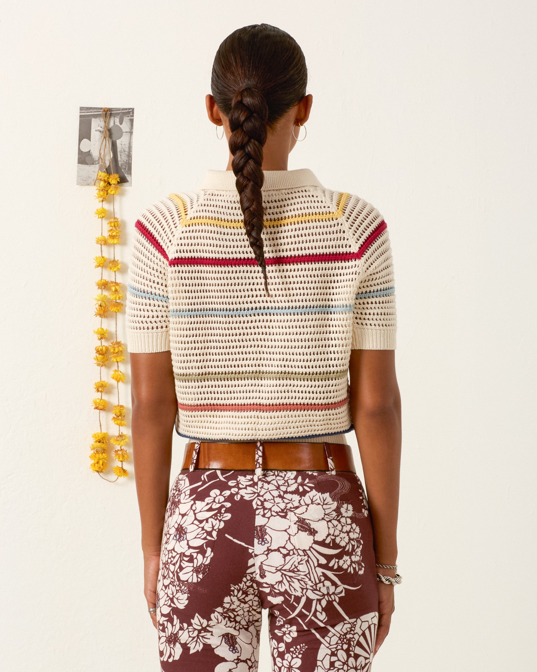 person wearing alix of bohemia Lessi Ivory Carnival Top