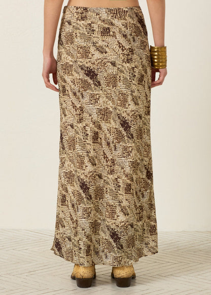 person wearing alix of bohemia Lyra Lemon Snakeskin Skirt