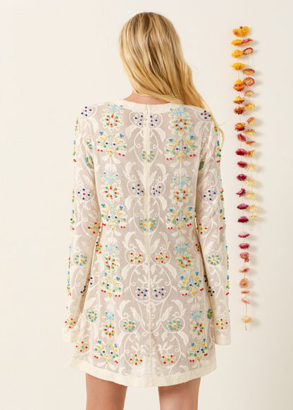 person wearing alix of bohemia Narene Pearl Sprig Lace Dress