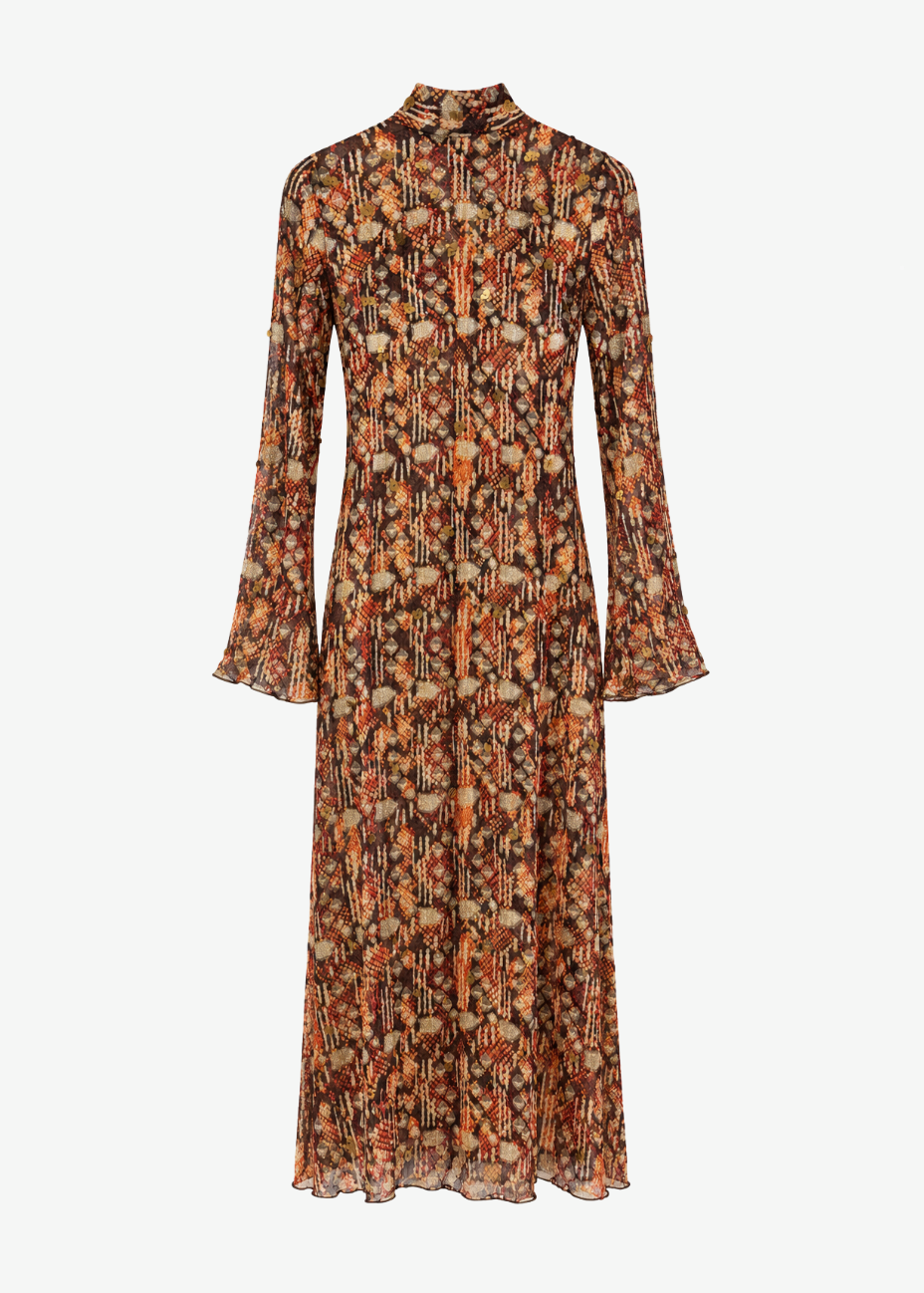 alix of bohemia Nia Topaz Snakeskin Dress