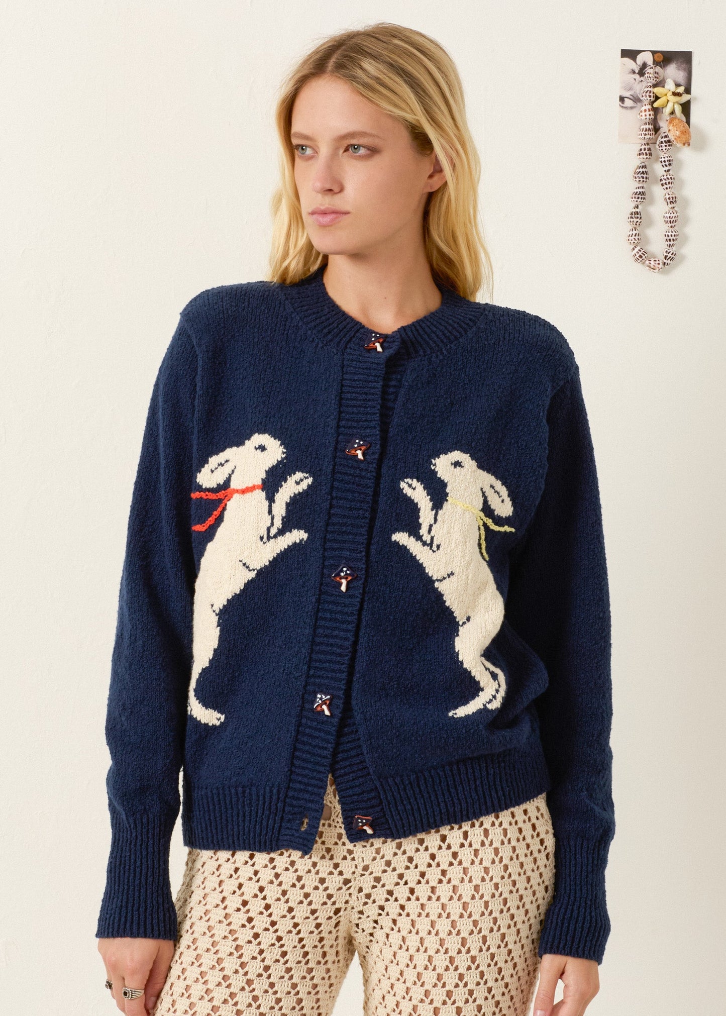 person wearing alix of bohemia Sammi Midnight Hare Cardigan