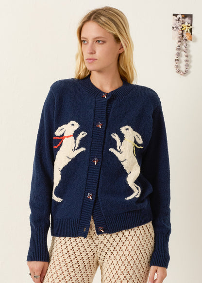 person wearing alix of bohemia Sammi Midnight Hare Cardigan