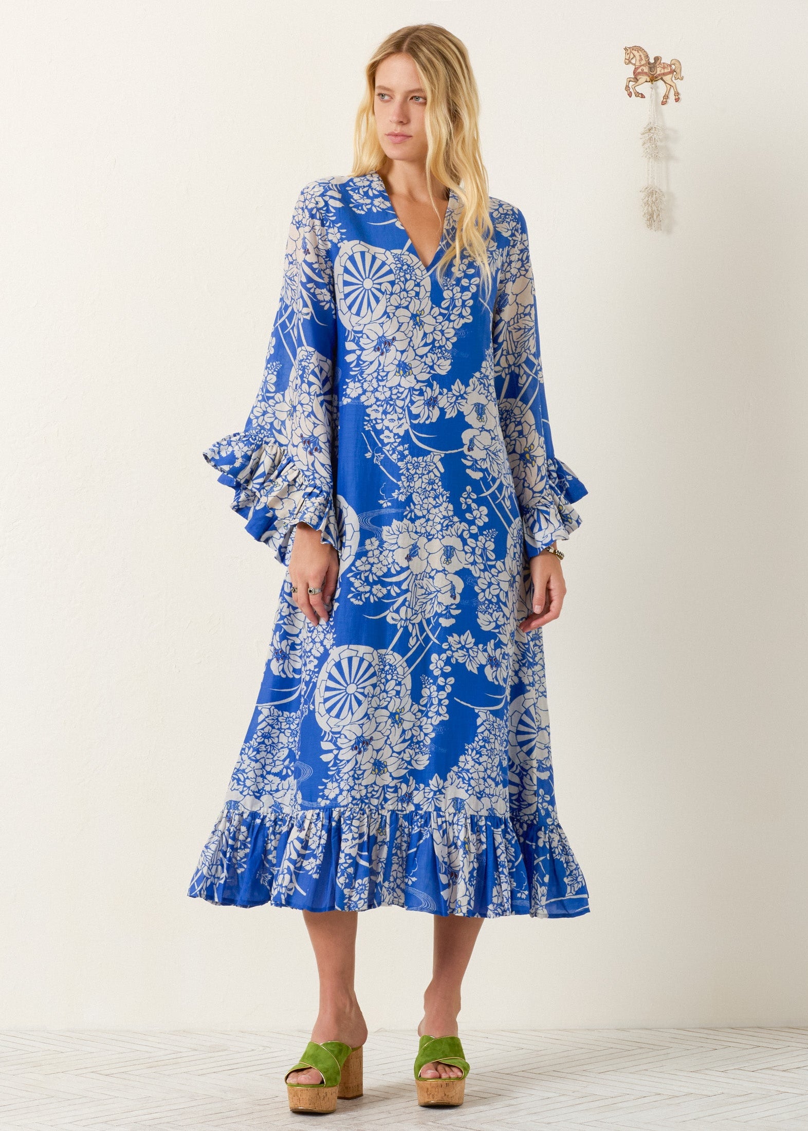 person wearing alix of bohemia womens Zelda Royal Spoke Dress
