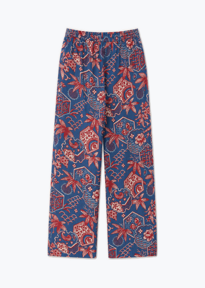 alix of bohemia womens cotton silk printed Otto Delft Hive Pant
