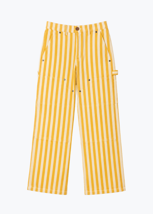 alix of bohemia womens embroidered Scottie Sunlight yellow Stripe painter carpenter Pant