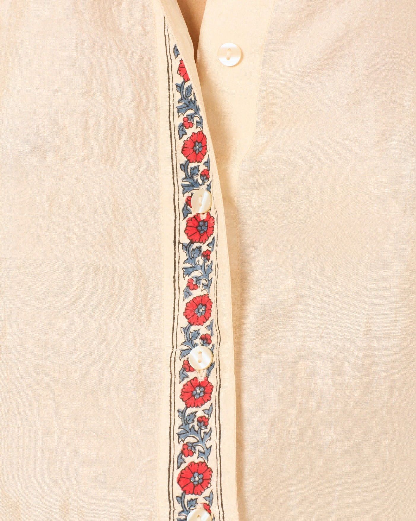 alix of bohemia womens floral printed Dana Roseband Silk Shirt