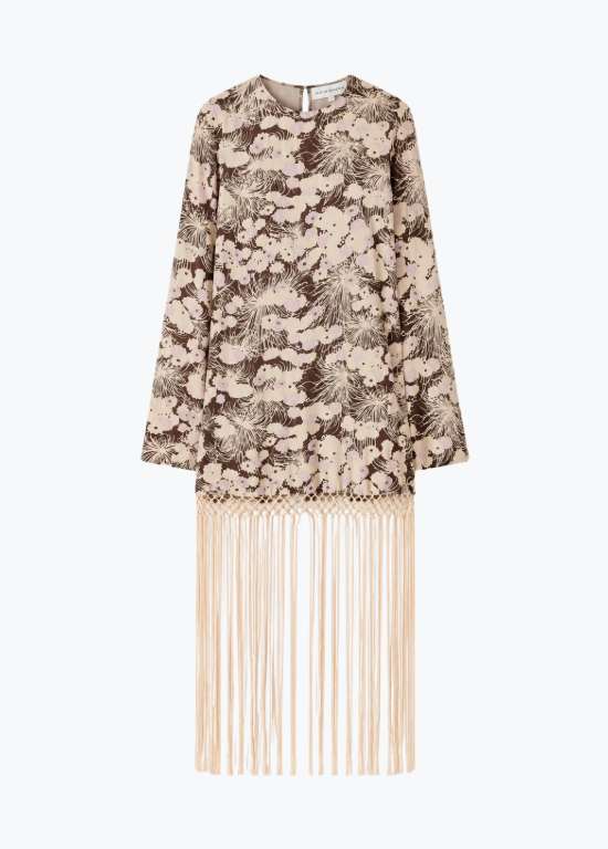 alix of bohemia womens printed Narene Dandelion Silk Dress