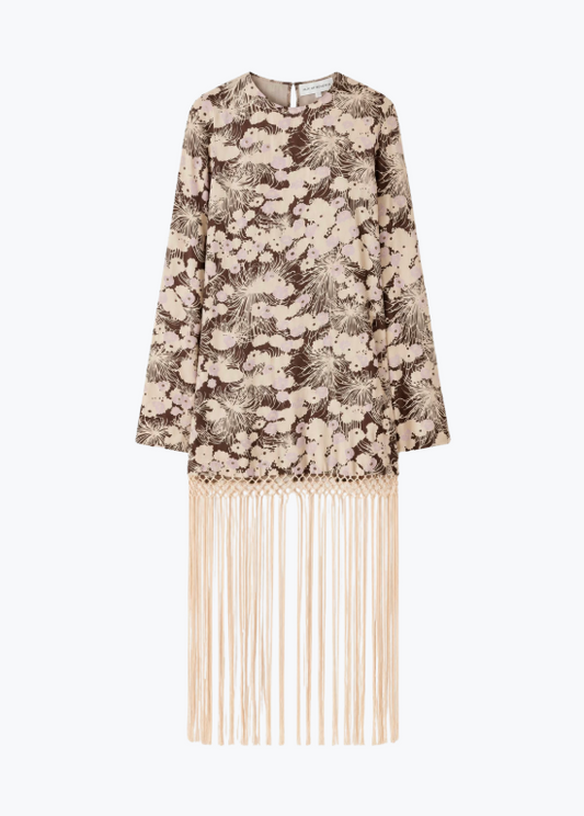 alix of bohemia womens printed Narene Dandelion Silk Dress
