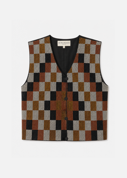 all that remains womens Beatrix Vest beaded