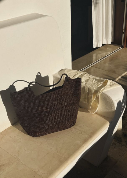  bembien Amaya Raffia Tote in Brown