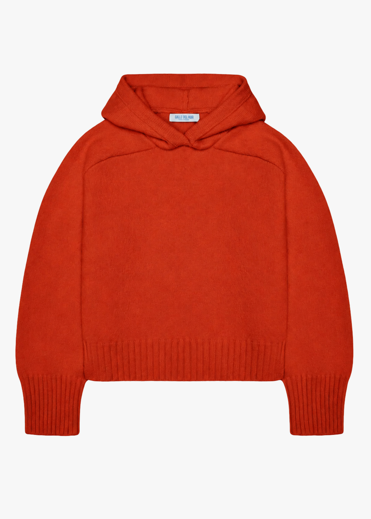 calle del mar Cashmere Hoodie in Cayenne orange