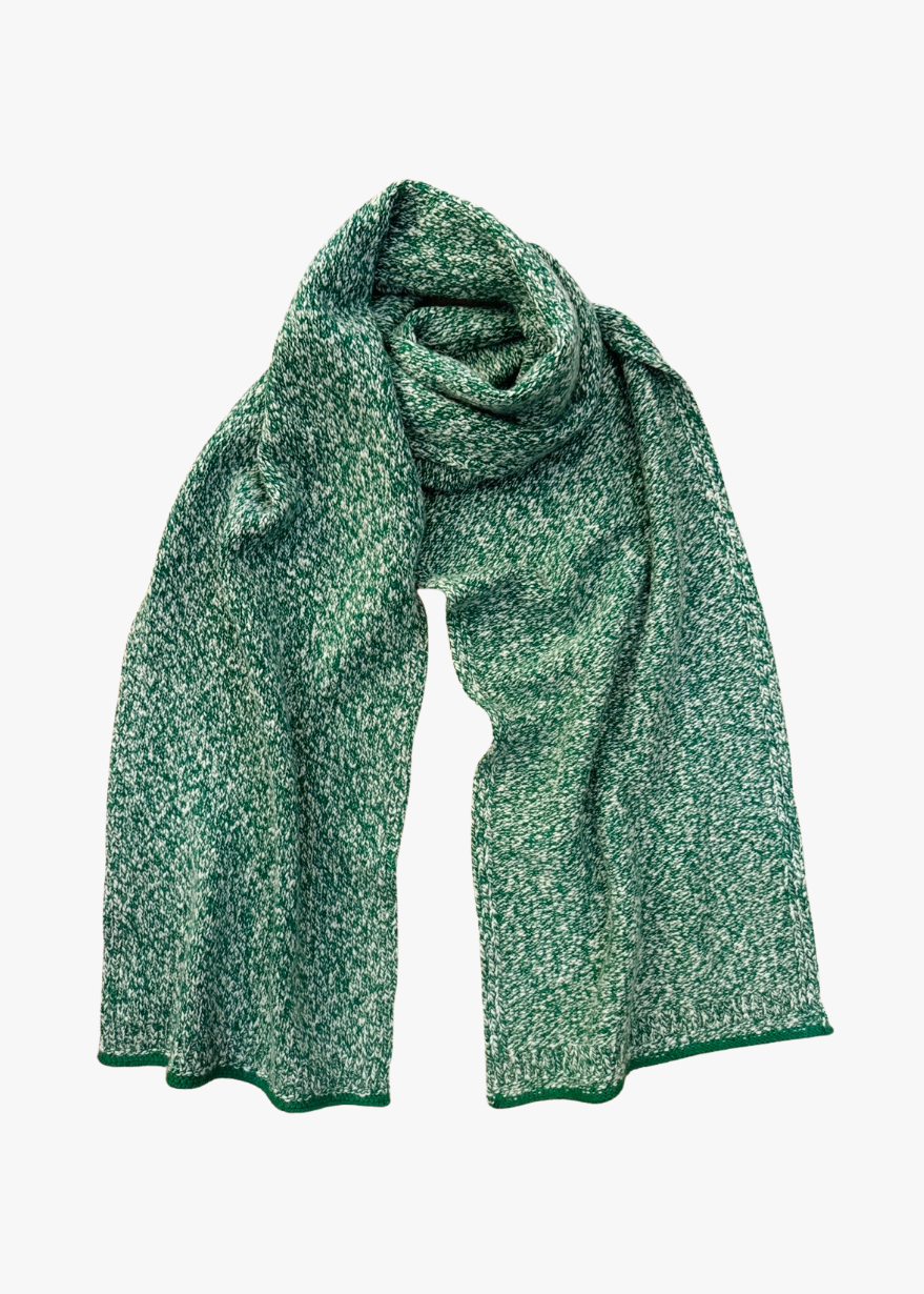 calle del mar Slub Marl Cashmere Scarf in Clover