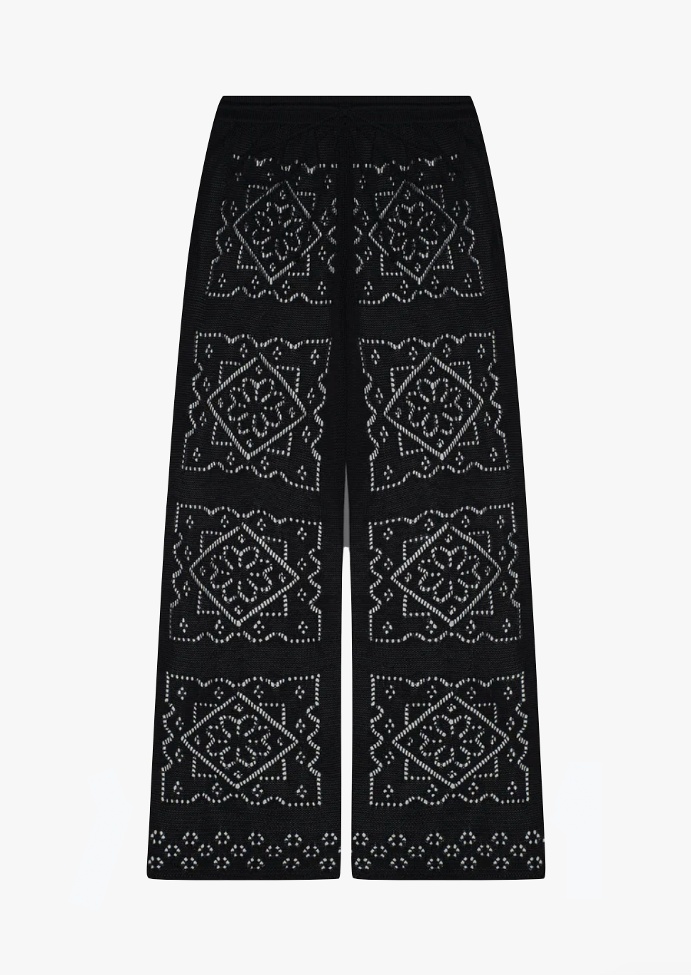 calle del mar viscose Handkerchief Pants in Black