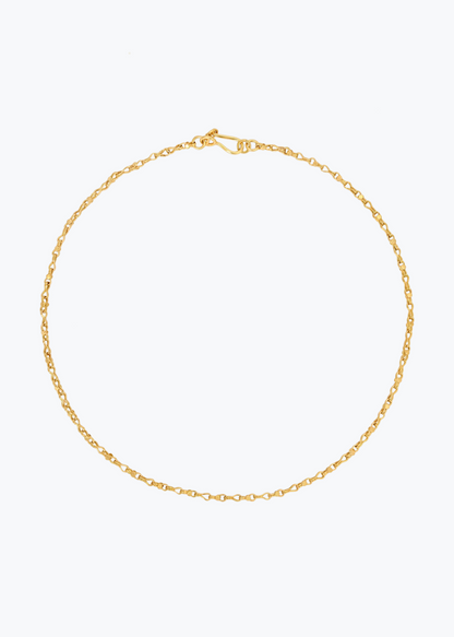camille beinhorn fine jewelry 22k yellow gold Handwoven Chain Necklace 