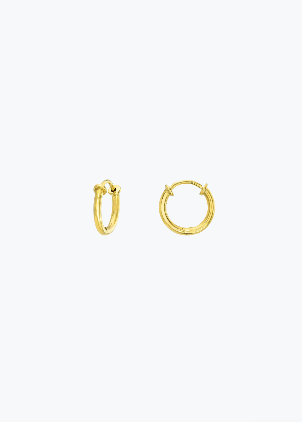 camille beinhorn fine jewelry 22k yellow gold Signature Mini Hoop 6mm Earrings