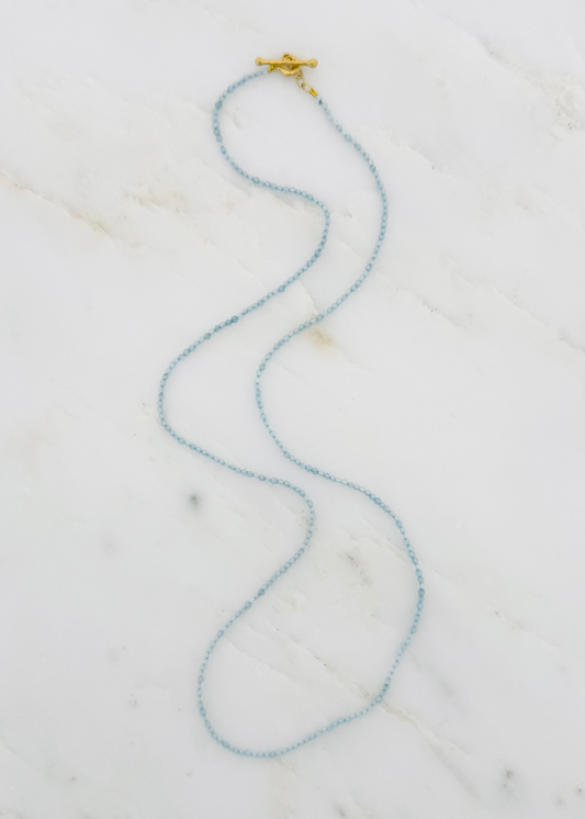 cathy waterman fine jewelry 22k yellow gold Aquamarine Beaded Necklace