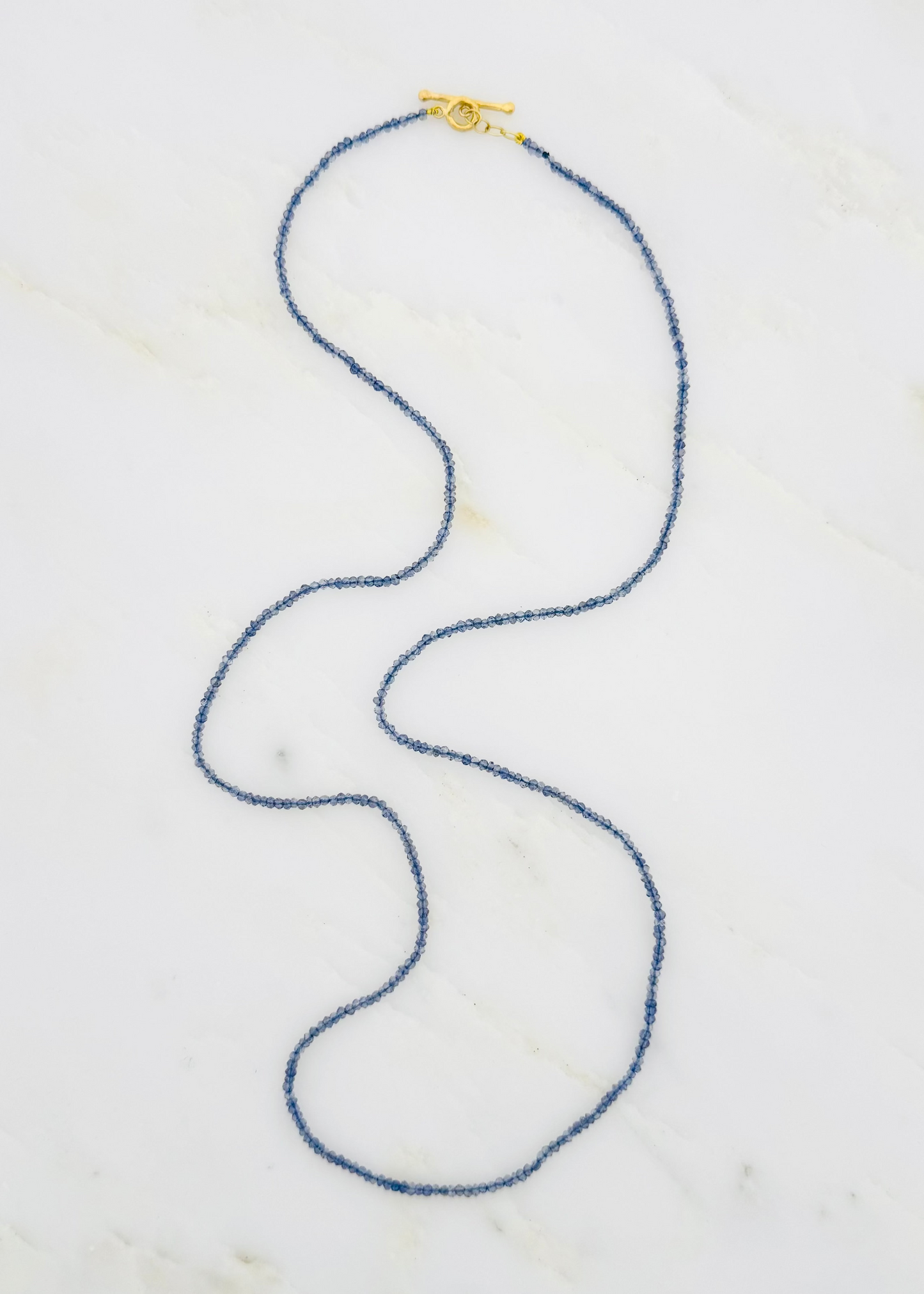 cathy waterman fine jewelry 22k yellow gold Iolite Beaded Necklace