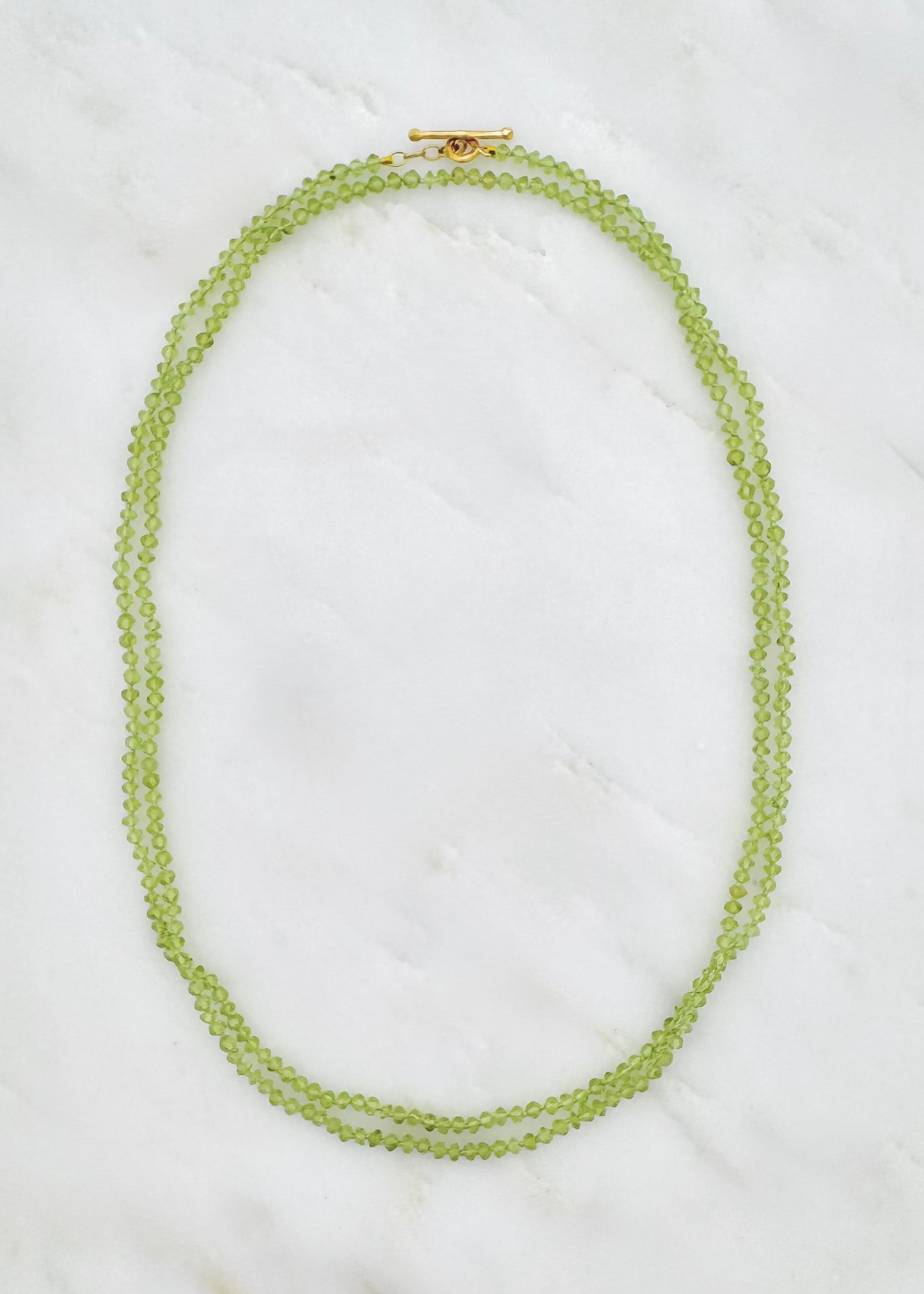 cathy waterman fine jewelry 22k yellow gold Peridot Beaded Necklace
