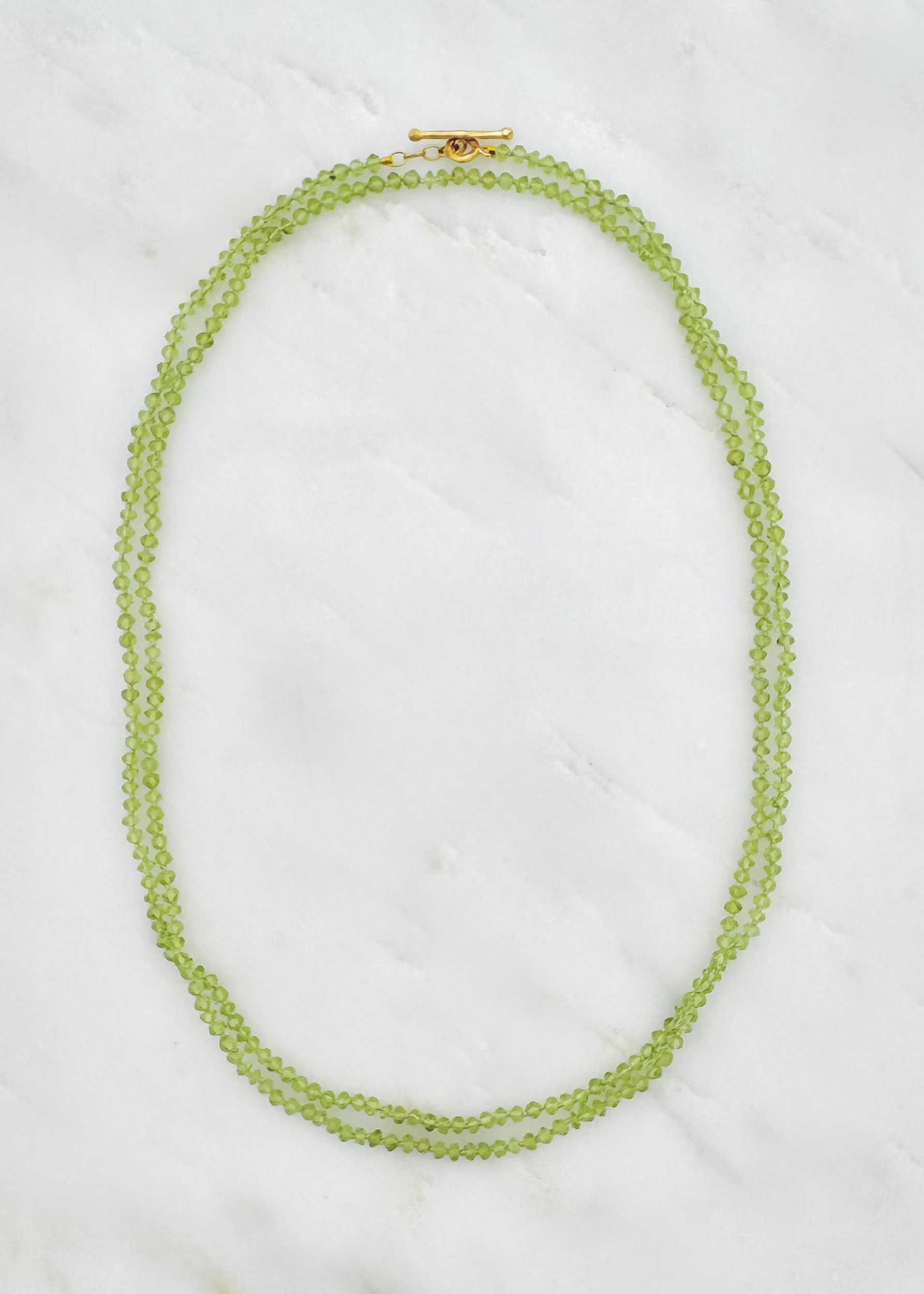 cathy waterman fine jewelry 22k yellow gold Peridot Beaded Necklace