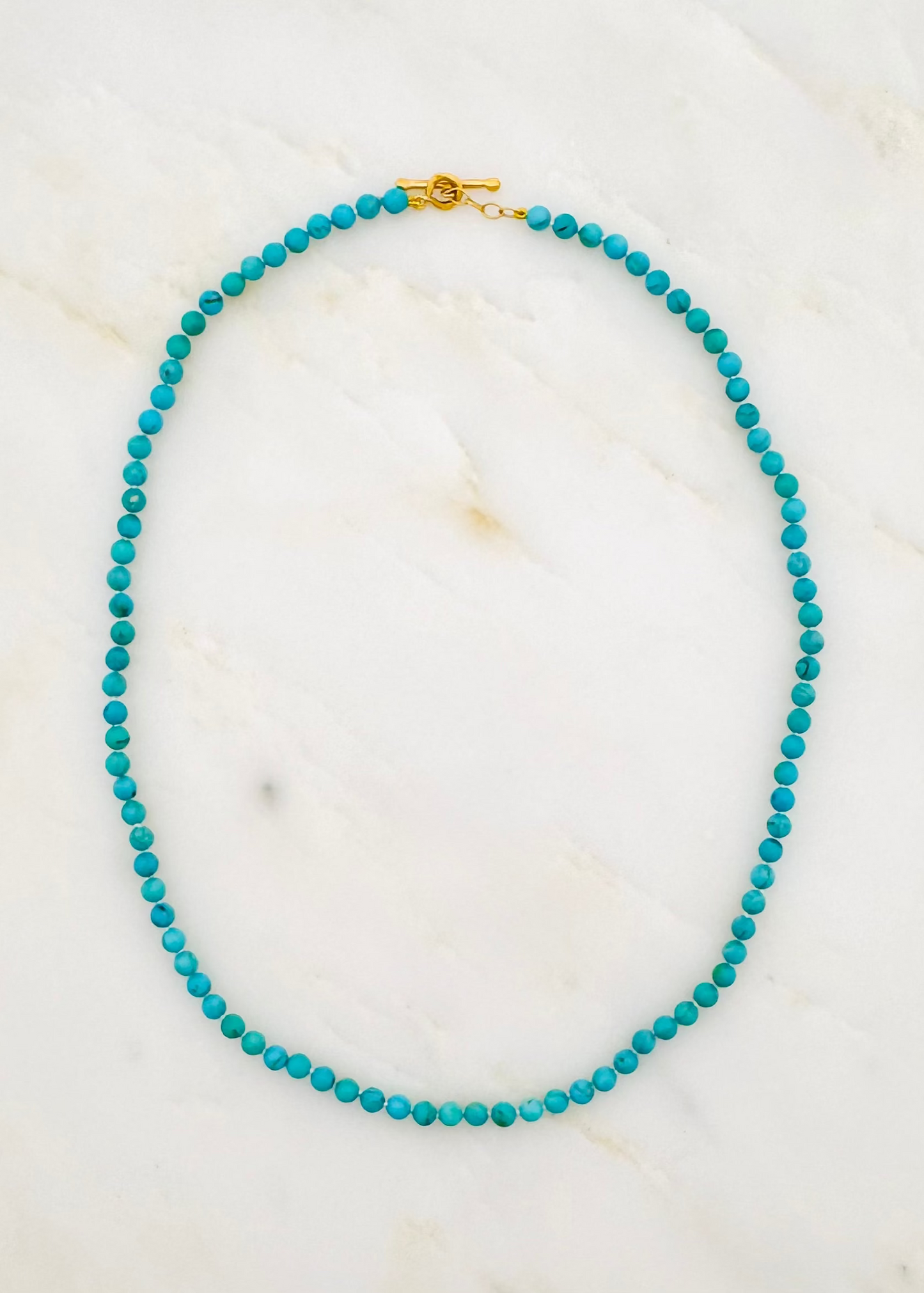 cathy waterman fine jewelry 22k yellow gold kingman Turquoise Beaded Necklace