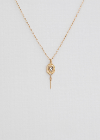 celine daoust 14k yellow gold fine jewelry Diamond Heart Gold Plate Necklace