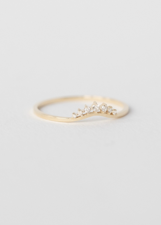 celine daoust fine jewelry 14k yellow gold Little Crown Diamonds Ring