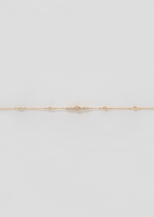 celine daoust fine jewelry 14k yellow gold Small Eye Diamonds Bracelet