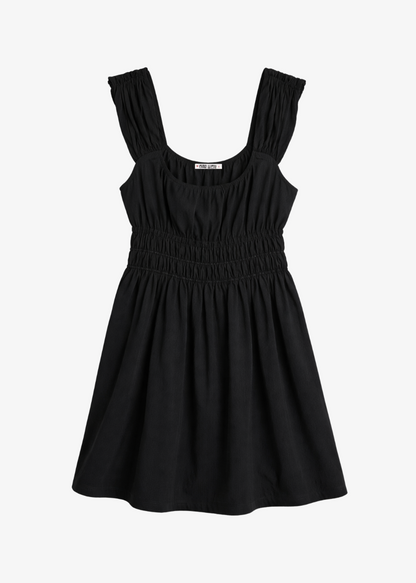 ciao lucia womens Abella Black Cotton Poplin Mini Dress