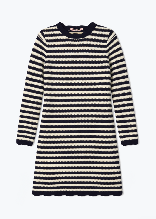 ciao lucia womens Faro Crochet Dress navy stripe