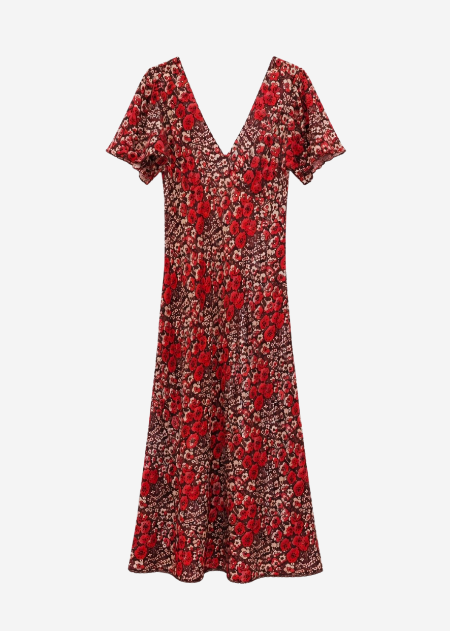 ciao lucia womens Lettie Poppy Silk Dress