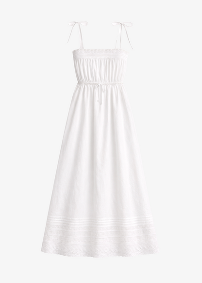 ciao lucia womens Petra White Embroidered Cotton Dress
