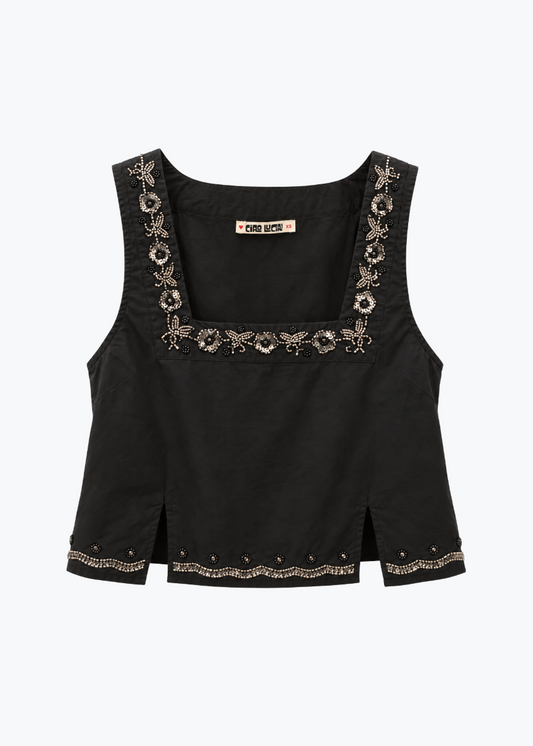 ciao lucia womens Veronique Embroidered Poplin Top