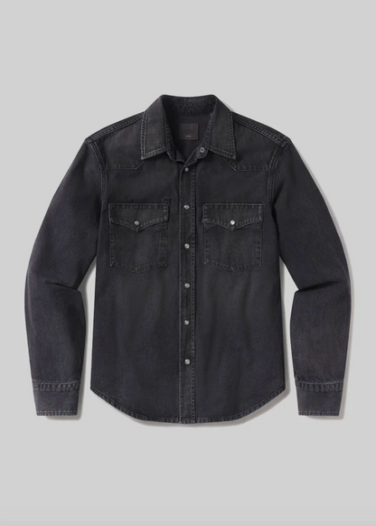 citizens of humanity mens Western Shirt In Vintage Black