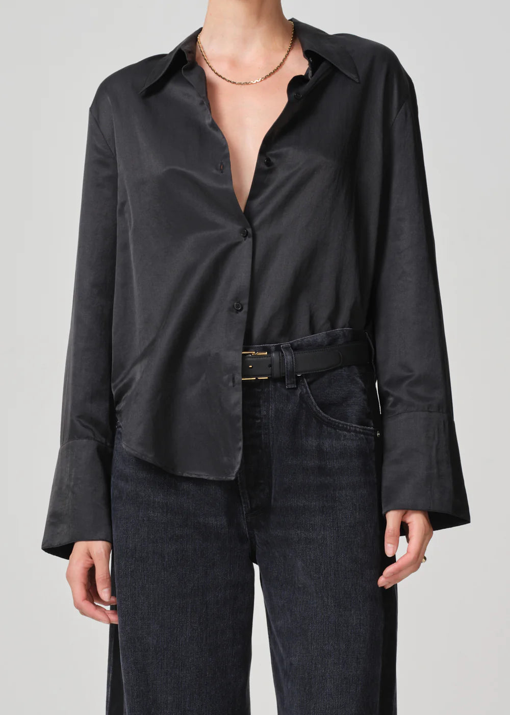 citizens of humanity womens Camila Shirt in Black
