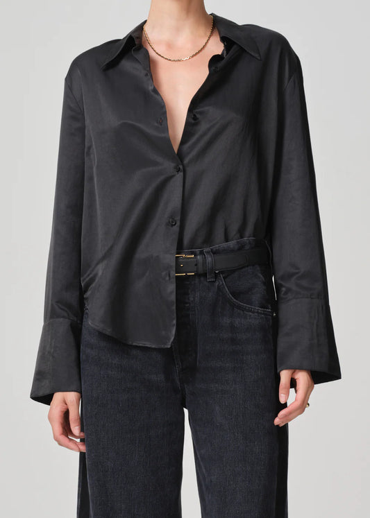 citizens of humanity womens Camila Shirt in Black