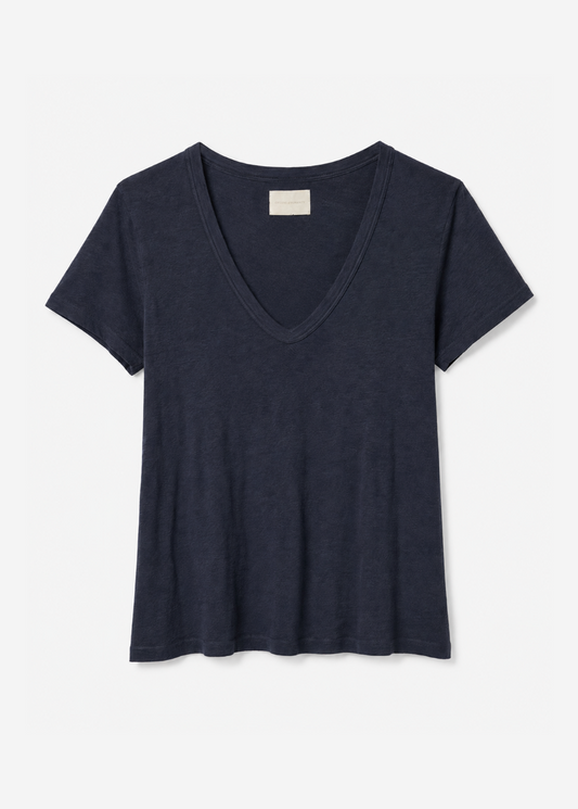 citizens of humanity womens Cecilie Relaxed V-Neck in Navy