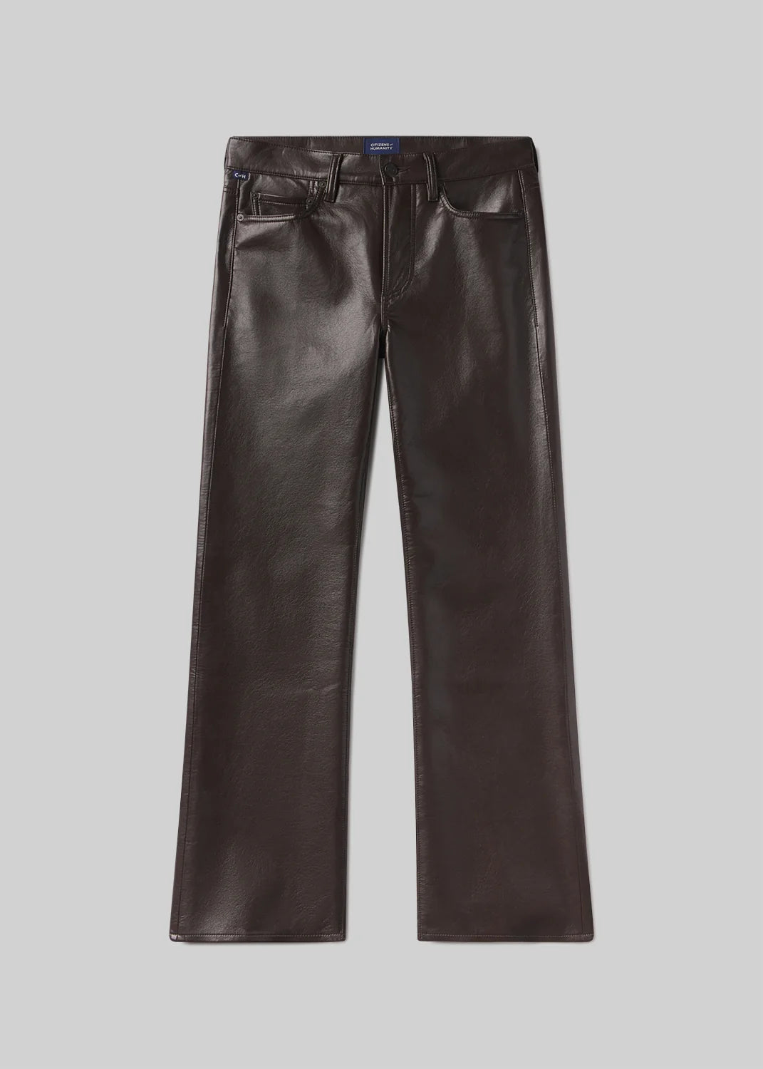 citizens of humanity womens Genova Low Rise Bootcut in Chocolate leather pant