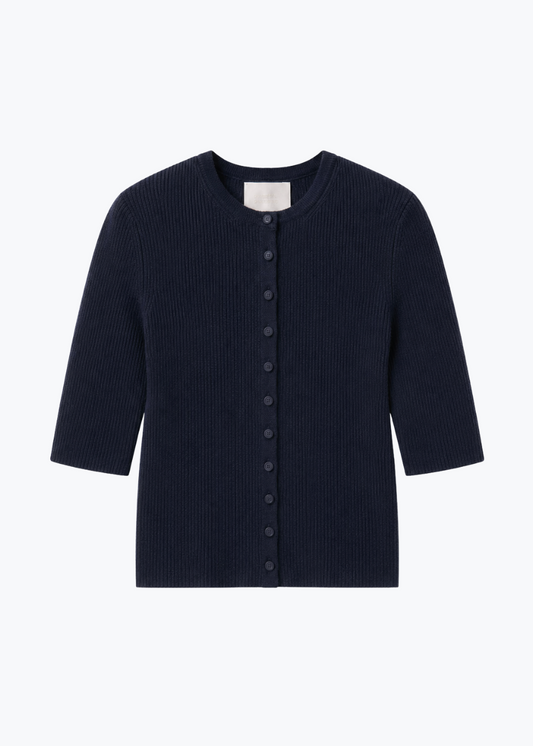 citizens of humanity womens Tabitha Long Sleeve Cardigan in Navy cashmere