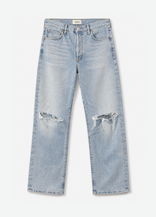 citizens of humanity womens denim Emerson Slim Fit Boyfriend Jeans in Sugarcoat