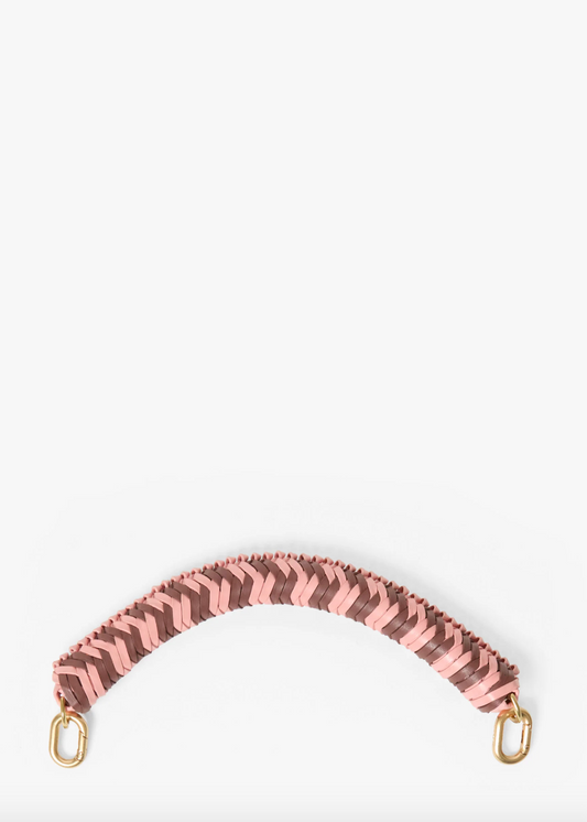 clare v womens Braided Top Handle in Rose Clay & Mulberry