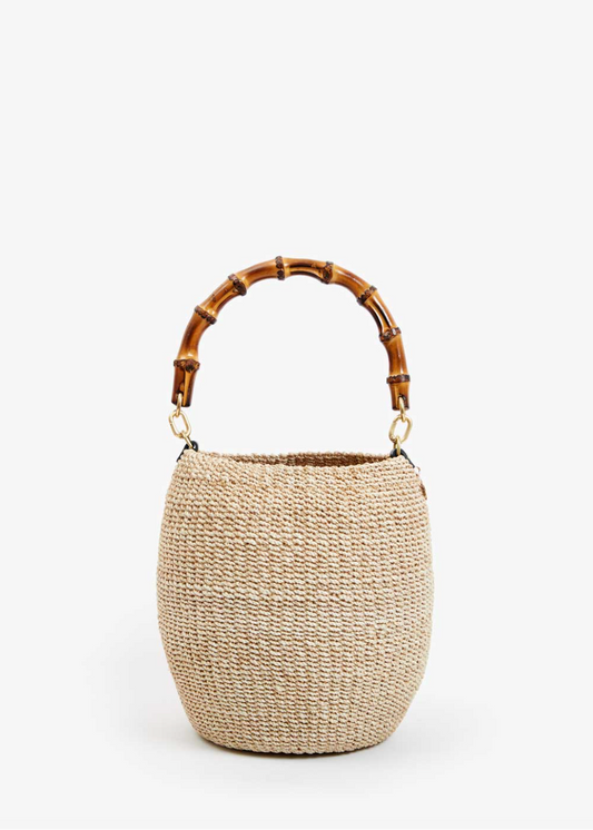 clare v womens Straw Pot De Miel Bag in Cream 4