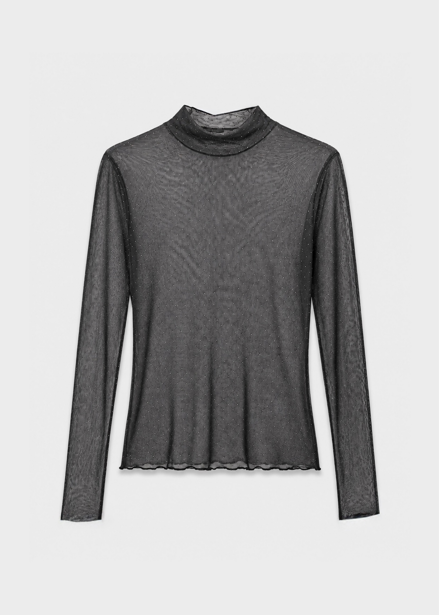 cout de la liberte Ayla Long Sleeve Sparkle Tulle Top