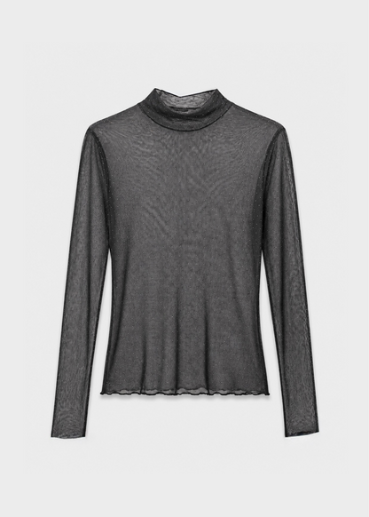 cout de la liberte Ayla Long Sleeve Sparkle Tulle Top