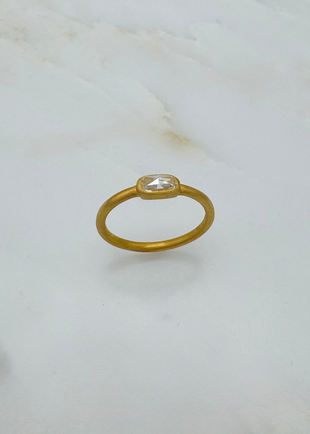 darius fine jewelry 18k yellow gold One-of-a-Kind Rose Cut Diamond Gem Fairy Band