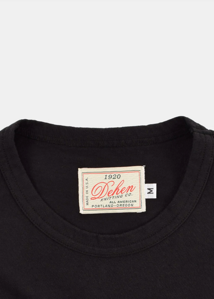 dehen 1920 mens cotton Heavy Duty Tee in Black