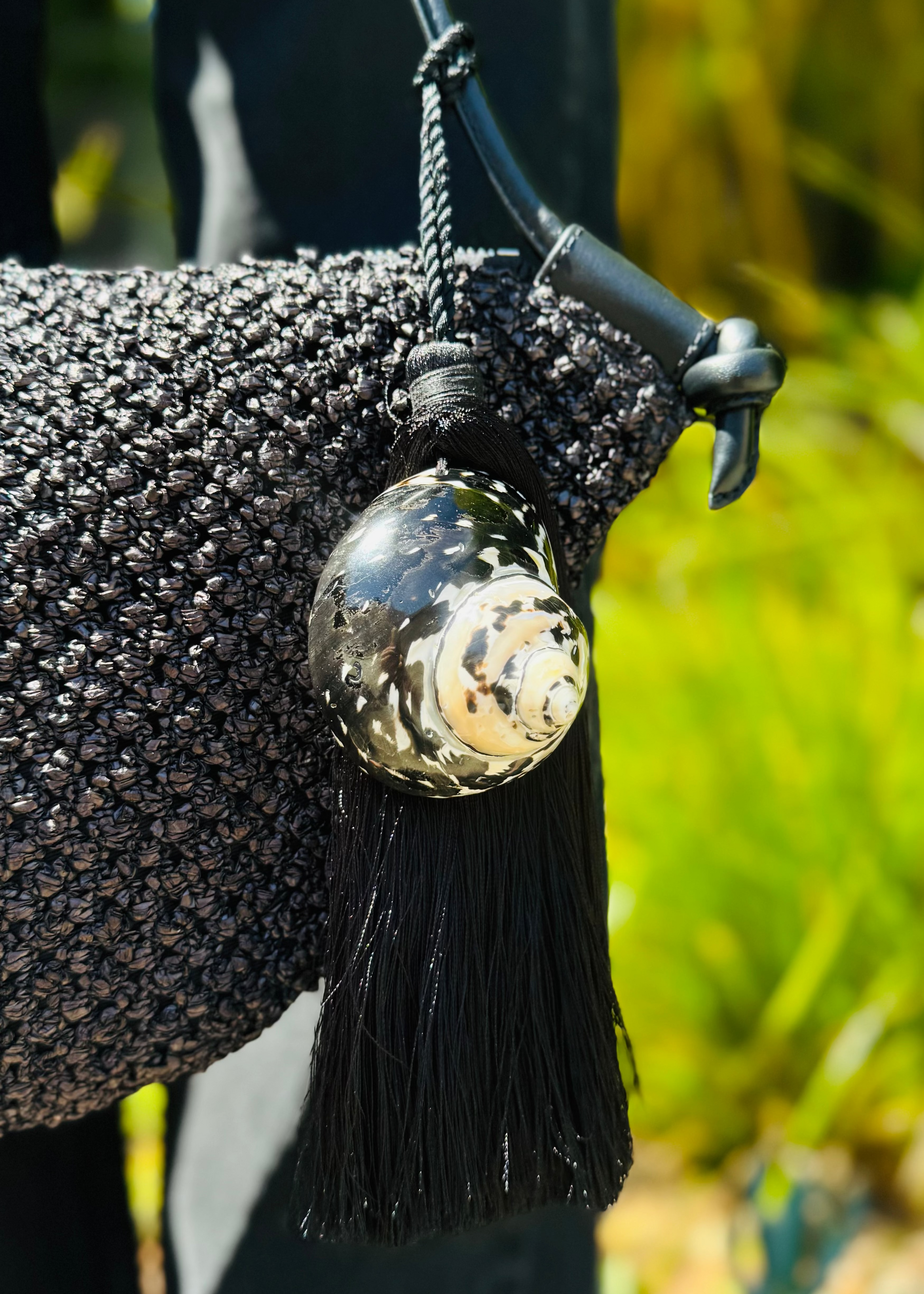 dezso sara beltran fine jewelry One-of-a-Kind Nautilus Shell Petite Tassel bag charm