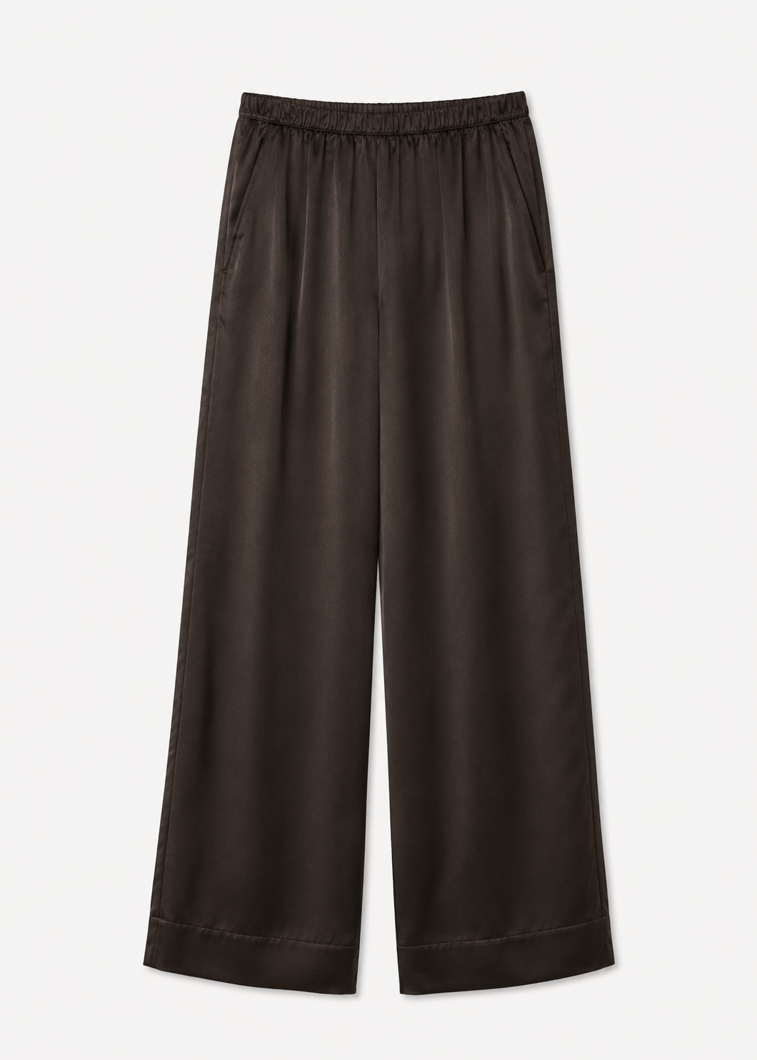 enza costa Silk Satin Everywhere Pant in Olive Bronze