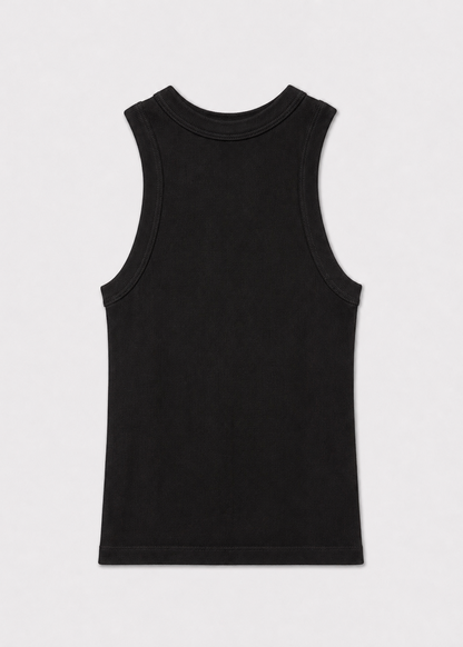 enza costa womens Cashmere Rib Tank in Black